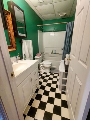 Towels, soap, toilet paper