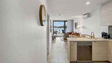 Apartment | Private kitchen | Fridge, microwave, oven, stovetop