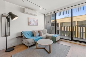 Apartment | Living area - Sleek South Melbourne Pad, 1-bed by Albert Park (Melbourne)