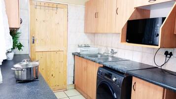 Shared fridge, microwave, electric kettle