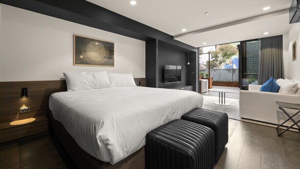 Apartemen | 1 kamar tidur, setrika/meja setrika, dan seprai linen