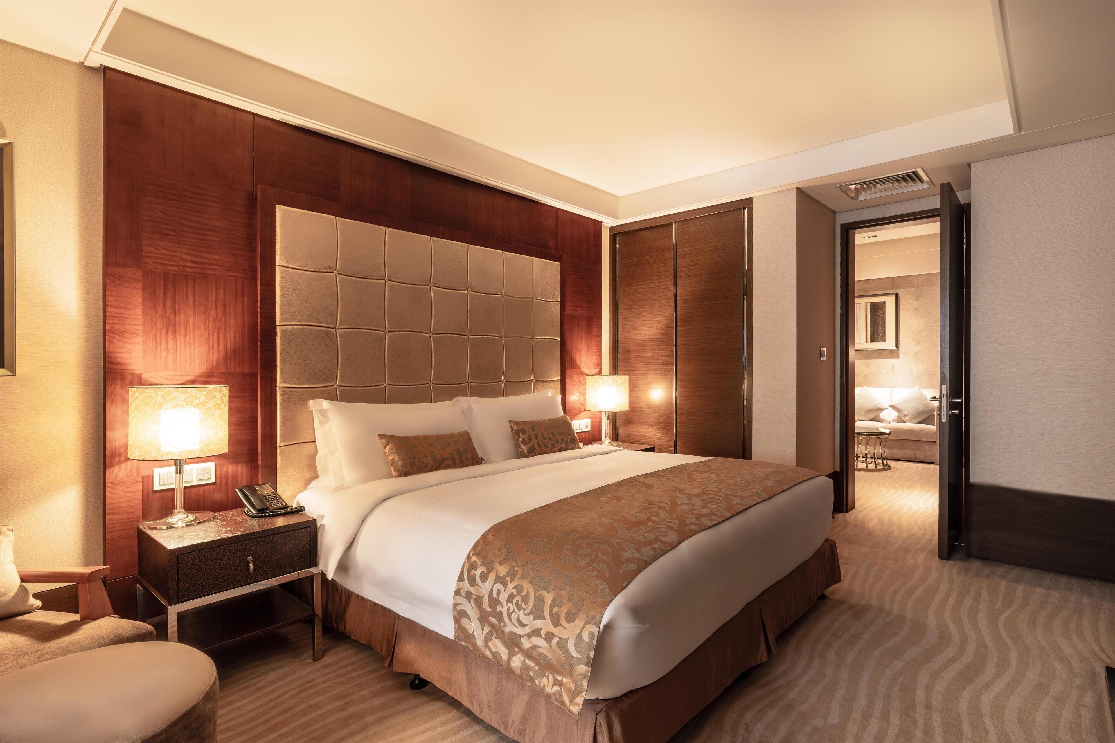 Premium bedding, memory-foam beds, free minibar, in-room safe