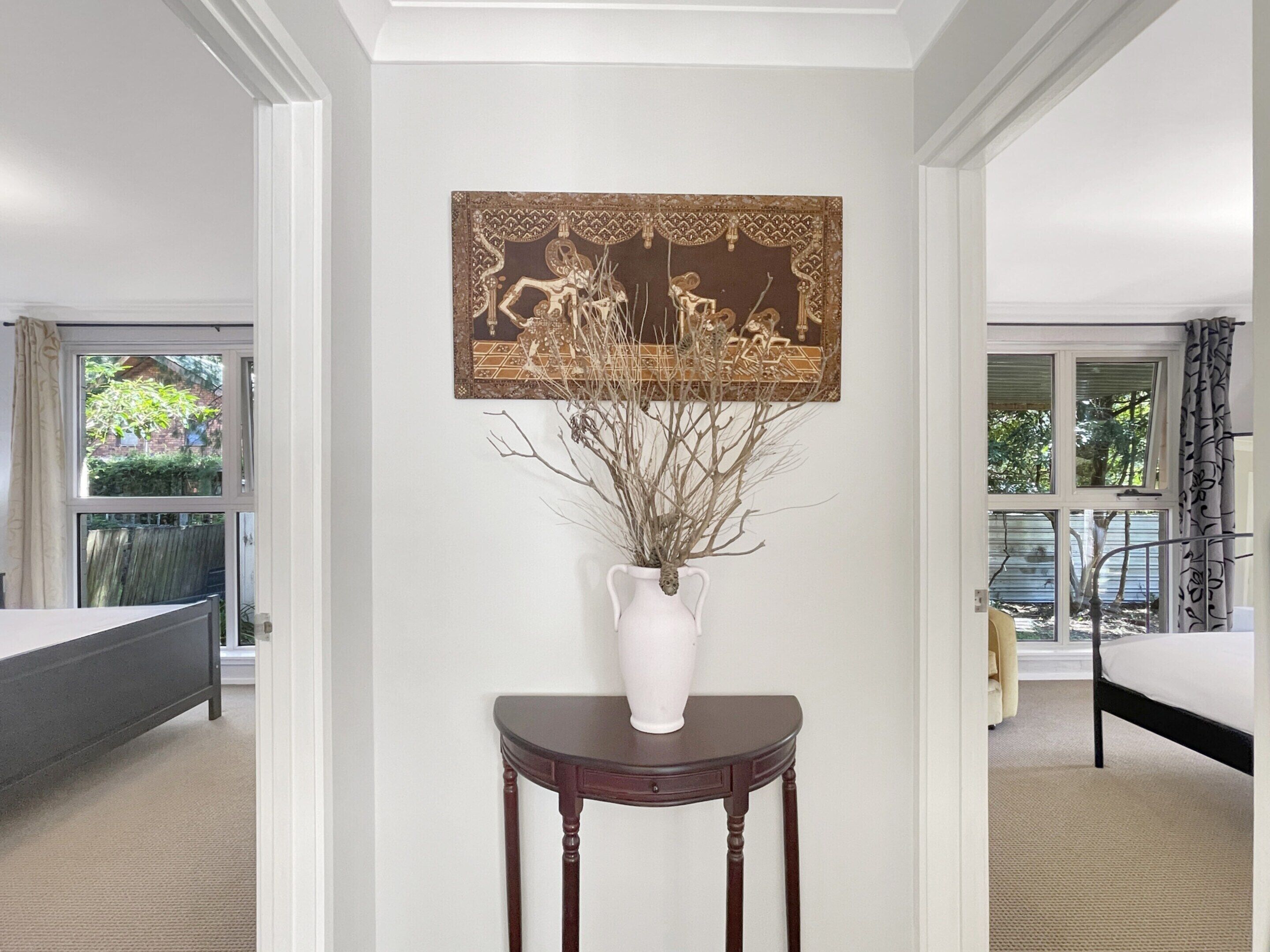 3 bedrooms, iron/ironing board, bed sheets