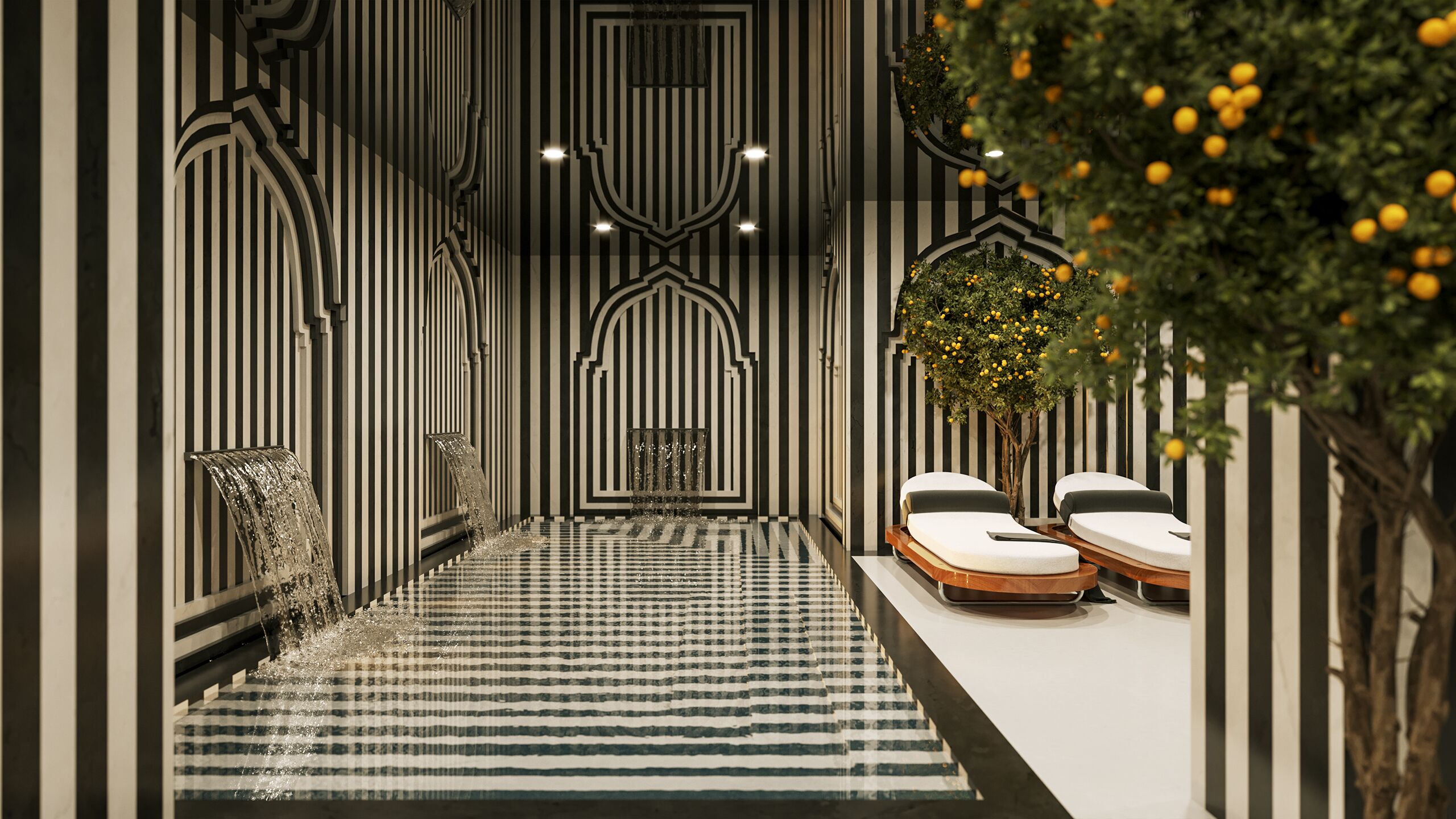 Un sauna, baño turco, tratamientos corporales, aromaterapia