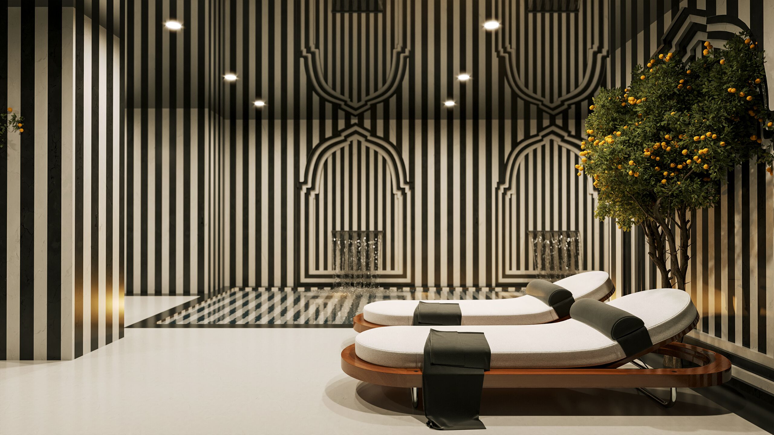 Sauna, steam room, body treatments, aromatherapy, hot stone massages