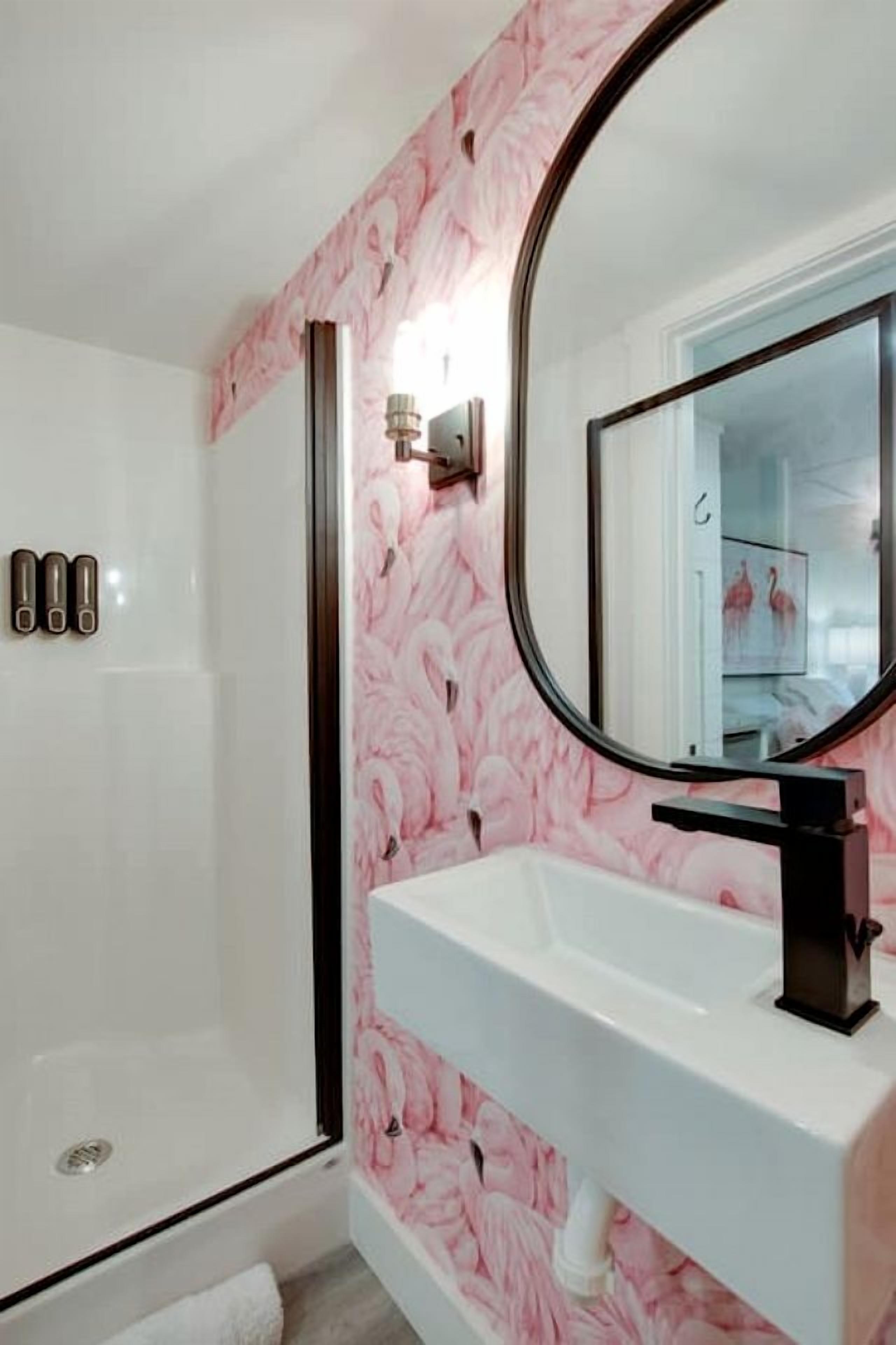 Hair dryer, soap, shampoo