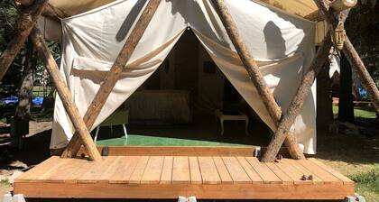 Luxury Safari Tent with Private Bathroom in Swan Valley, Idaho near Palisades Lake