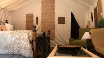 1 bedroom, desk, iron/ironing board, travel crib