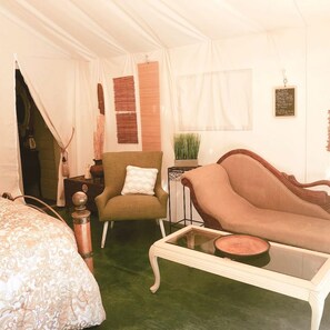 Room - Luxury Safari Tent with Private Bathroom in Swan Valley, Idaho near Palisades Lake (Irwin)
