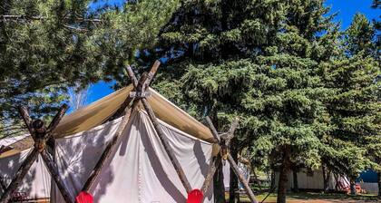 Luxury Safari Tent with Private Bathroom in Swan Valley, Idaho near Palisades Lake
