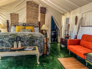 Room - Luxury Safari Tent with Private Bathroom in Swan Valley, Idaho near Palisades Lake (Irwin)