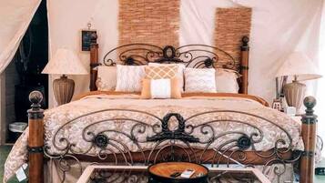 1 bedroom, desk, iron/ironing board, travel cot