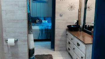 Hair dryer, soap, shampoo