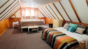 2 bedrooms, desk, iron/ironing board, travel cot