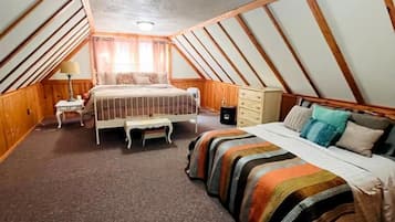 2 bedrooms, desk, iron/ironing board, travel crib