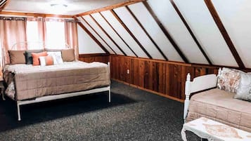 2 bedrooms, desk, iron/ironing board, travel cot