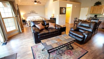 1 bedroom, desk, bed sheets