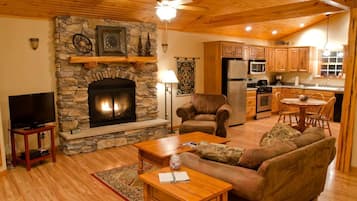 TV, fireplace, DVD player