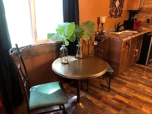 Dining - Unique Steampunk Tiny House Rental in Swan Valley, Idaho near Jackson Hole (Irwin)