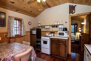 Fridge, microwave, oven, stovetop - Create Lasting Memories: Family-Friendly Rustic Cabin in New Mexico's Backcountry (San Miguel County)