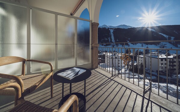 Classic-Doppelzimmer, Balkon, Bergblick