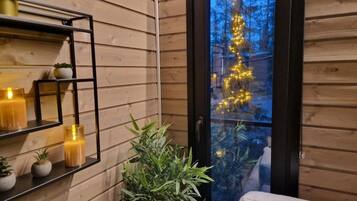 Superior Chalet, Valley View | Living area | Fireplace