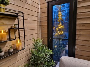 Superior Chalet, Valley View | Living area | Fireplace - Borealis (Muonio)