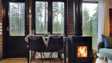 Chalet, näköala laaksoon | Oleskelualue