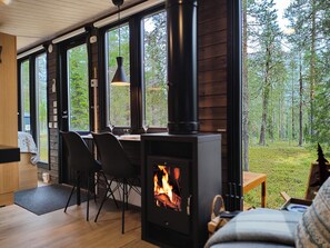 Chalet, vue sur la vallée | Aire de séjour