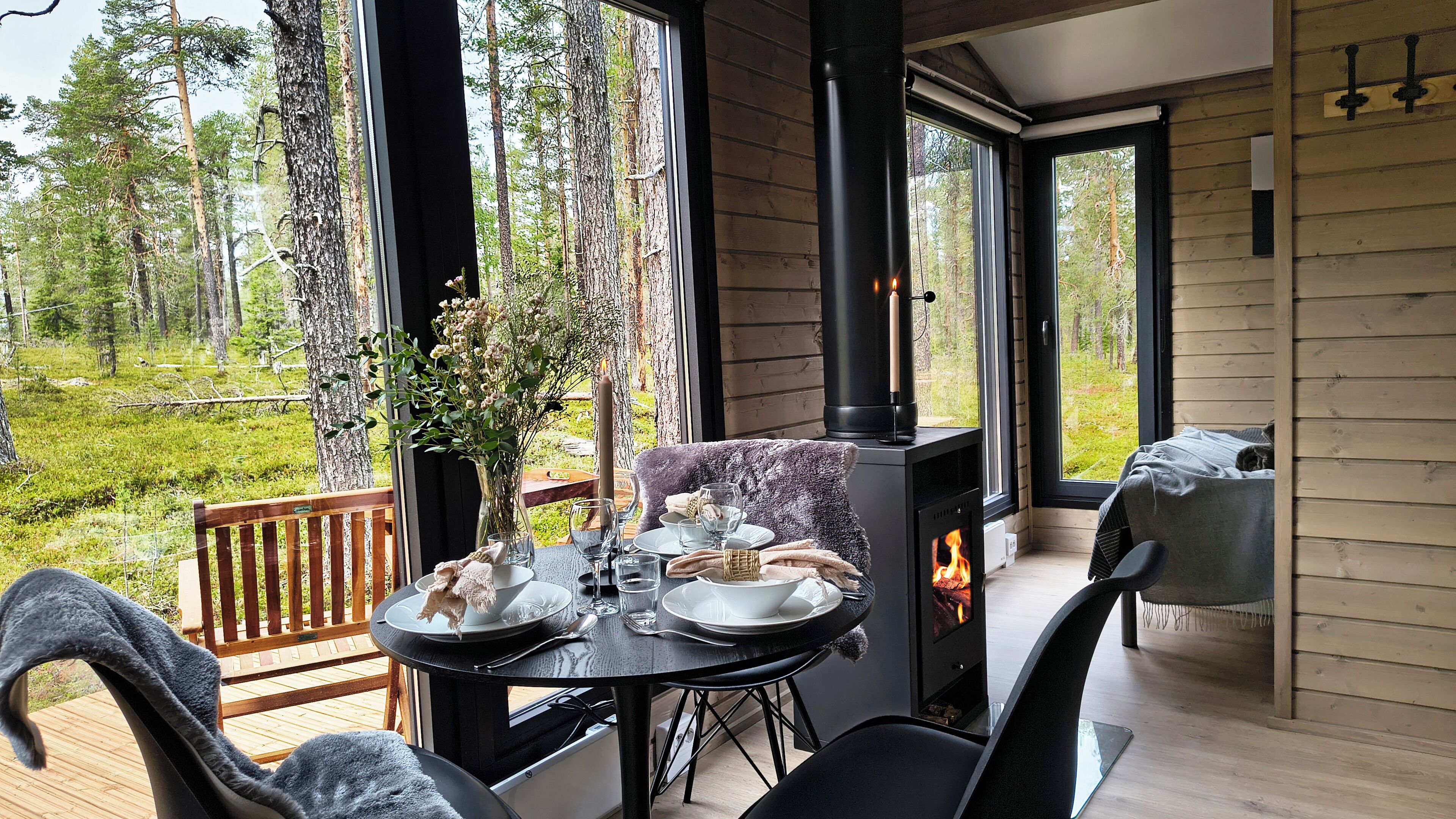 Superior chalet, uitzicht op vallei | Woonruimte