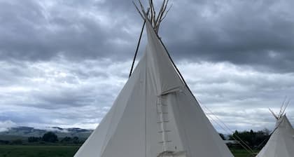Rustic Elegance: Tipi Glamping by Wind River Mountains in Fort Washakie