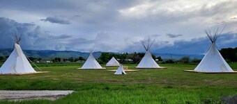 Rustic Elegance: Tipi Glamping by Wind River Mountains in Fort Washakie
