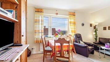 TV, DVD player, stereo