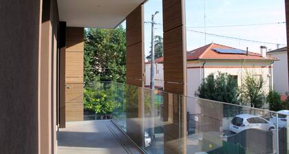Double room, private bathroom outside the room