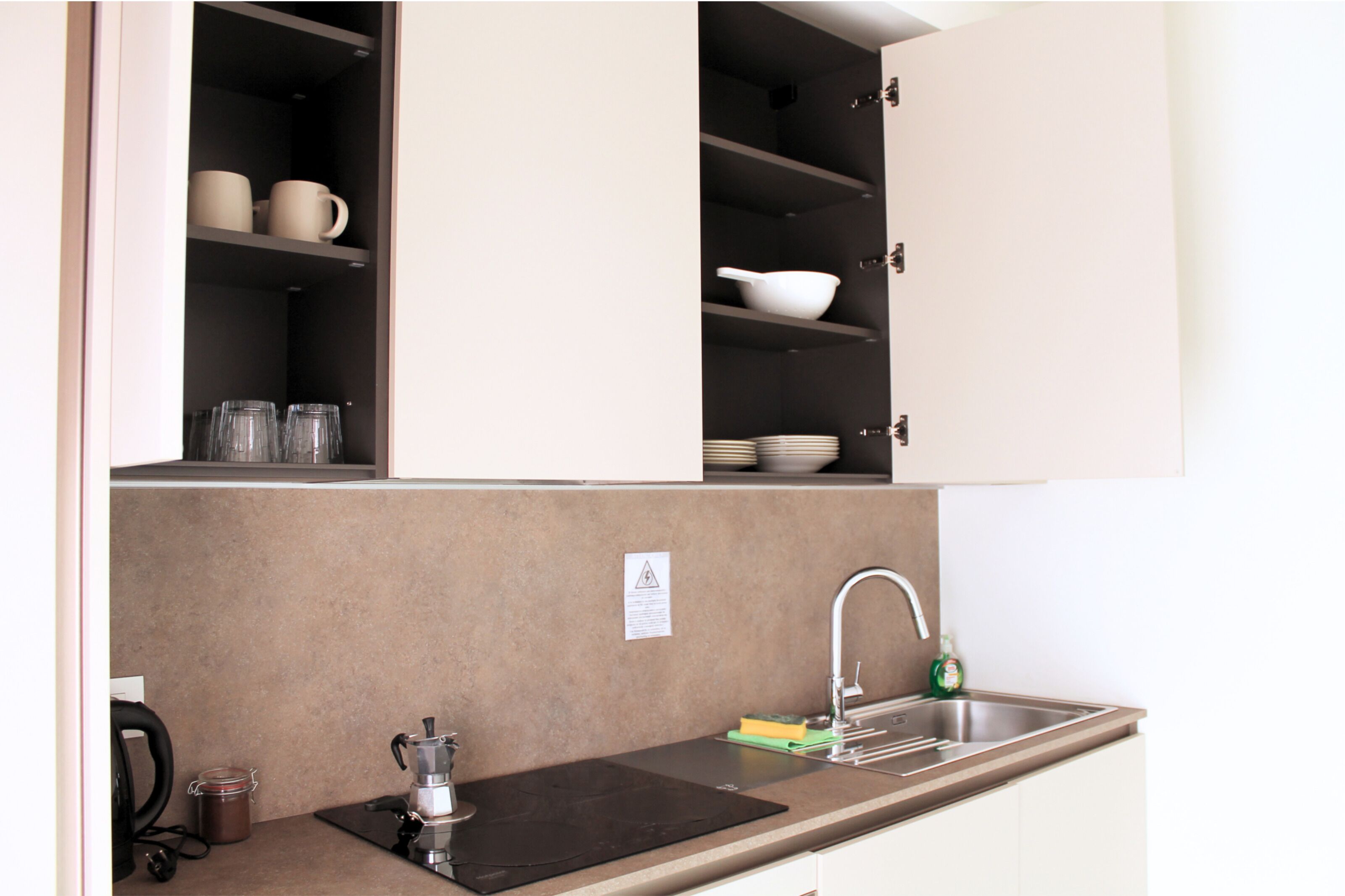 Oven, stovetop, dishwasher, coffee/tea maker