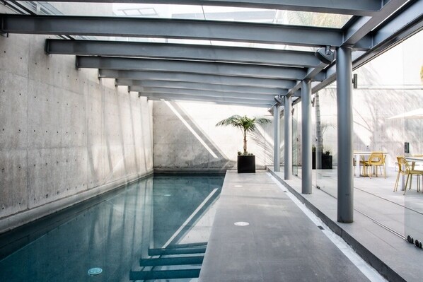 A heated pool