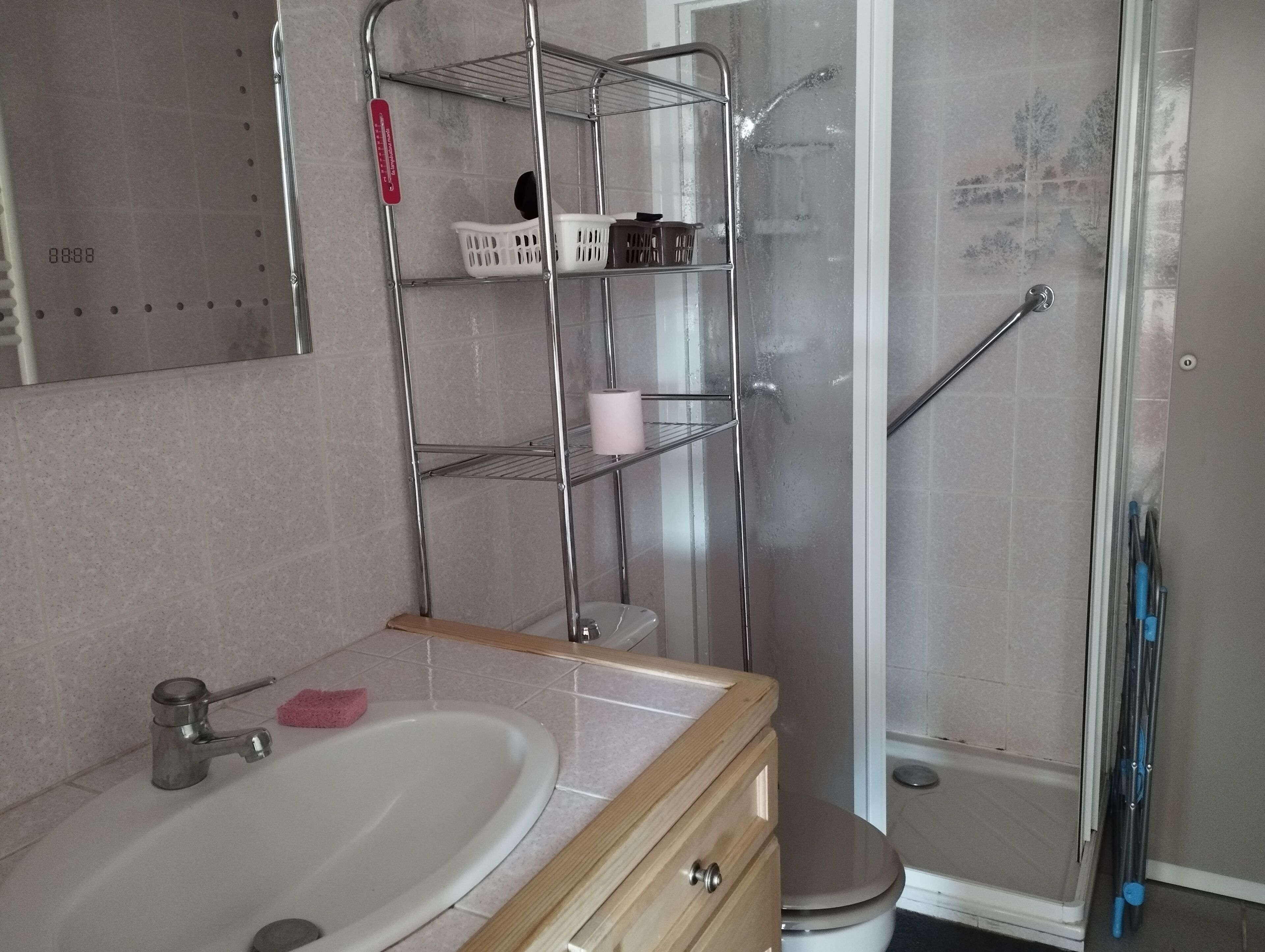 Shower, hair dryer
