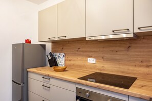 Fridge, oven, stovetop, dishwasher