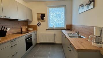 Frigorífico, horno, placa de cocina y lavavajillas