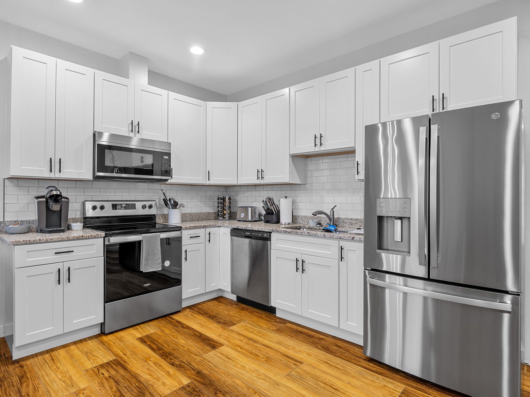 Microwave, oven, stovetop, dishwasher