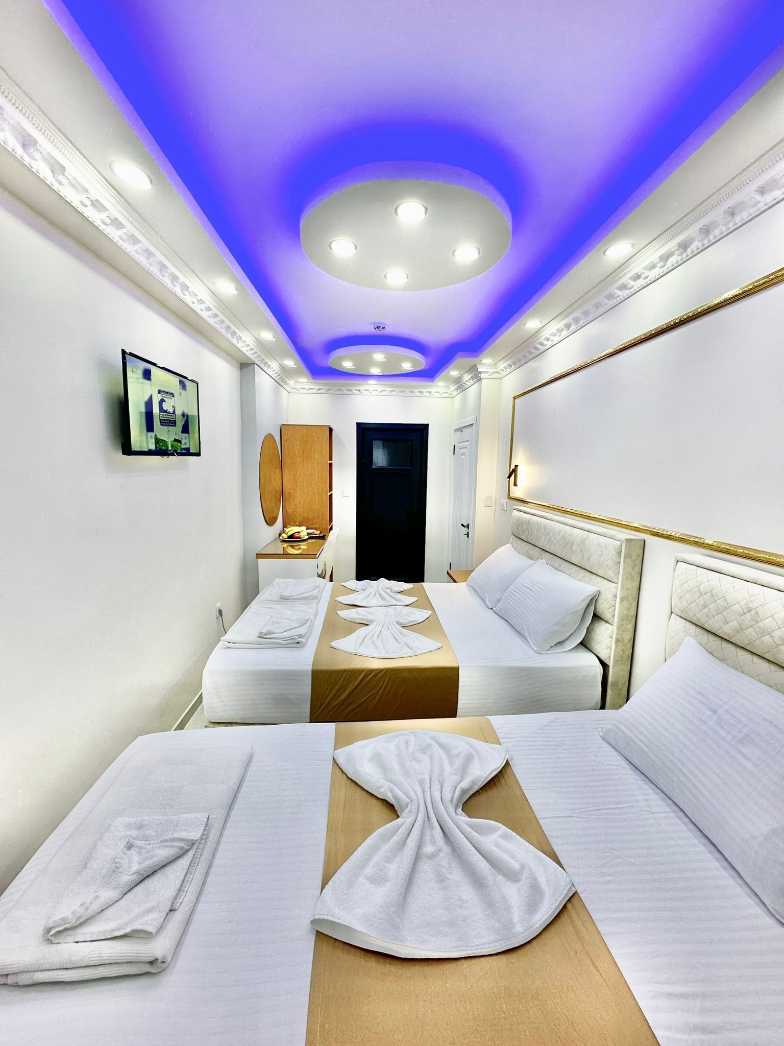 Desk, laptop workspace