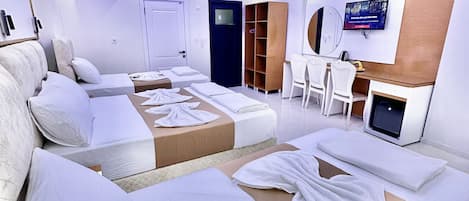 Desk, laptop workspace