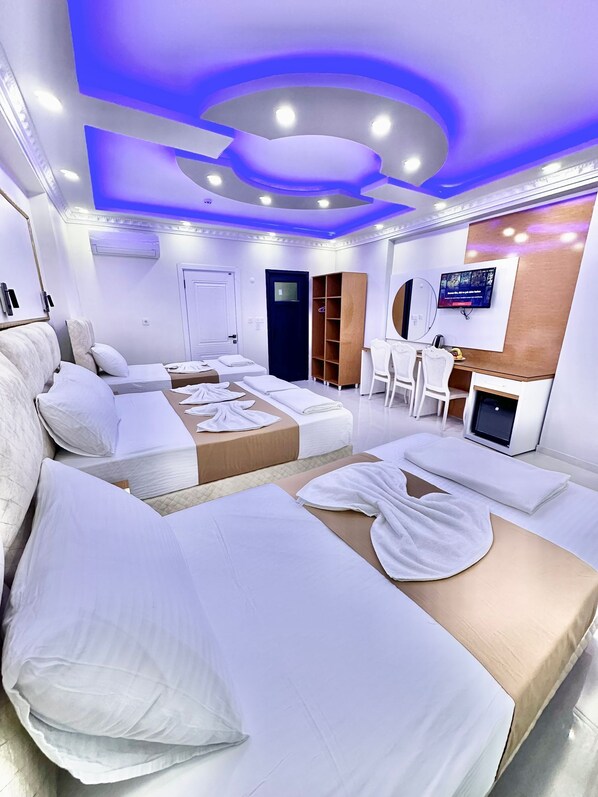 Desk, laptop workspace