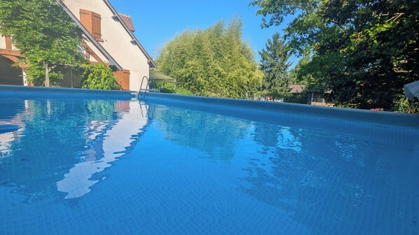 Piscine extérieure, piscine chauffée