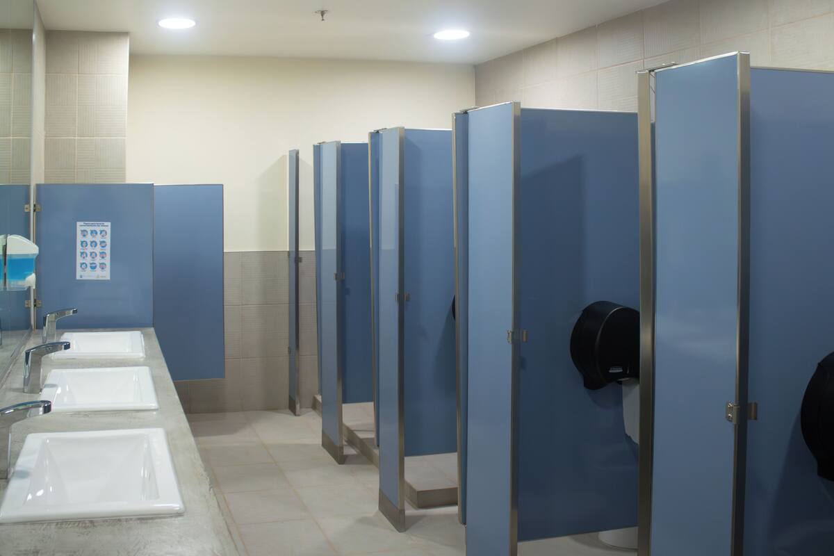 Shower, towels, soap