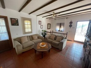 TV, lareira, DVD player, mesa de pingue-pongue