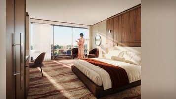 Quarto luxo, 1 cama King | Roupas de cama premium, camas com colchões pillow-top