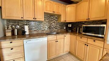 Microwave, oven, stovetop, dishwasher