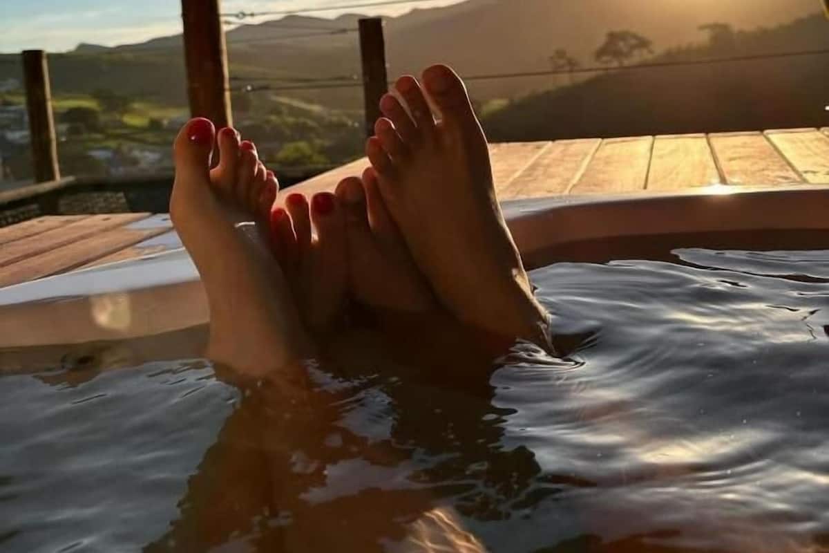 Chalé família, varanda | Banheira de hidromassagem particular