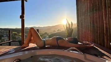 Chalé conforto, varanda, vista para a montanha | Banheira de hidromassagem particular